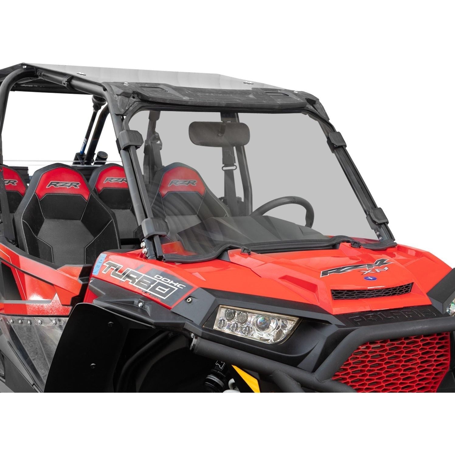 Photo of Polaris RZR XP Turbo Scratch Resistant Full Windshield by SuperATV - Premium Windshields for UTVs / Side by Sides