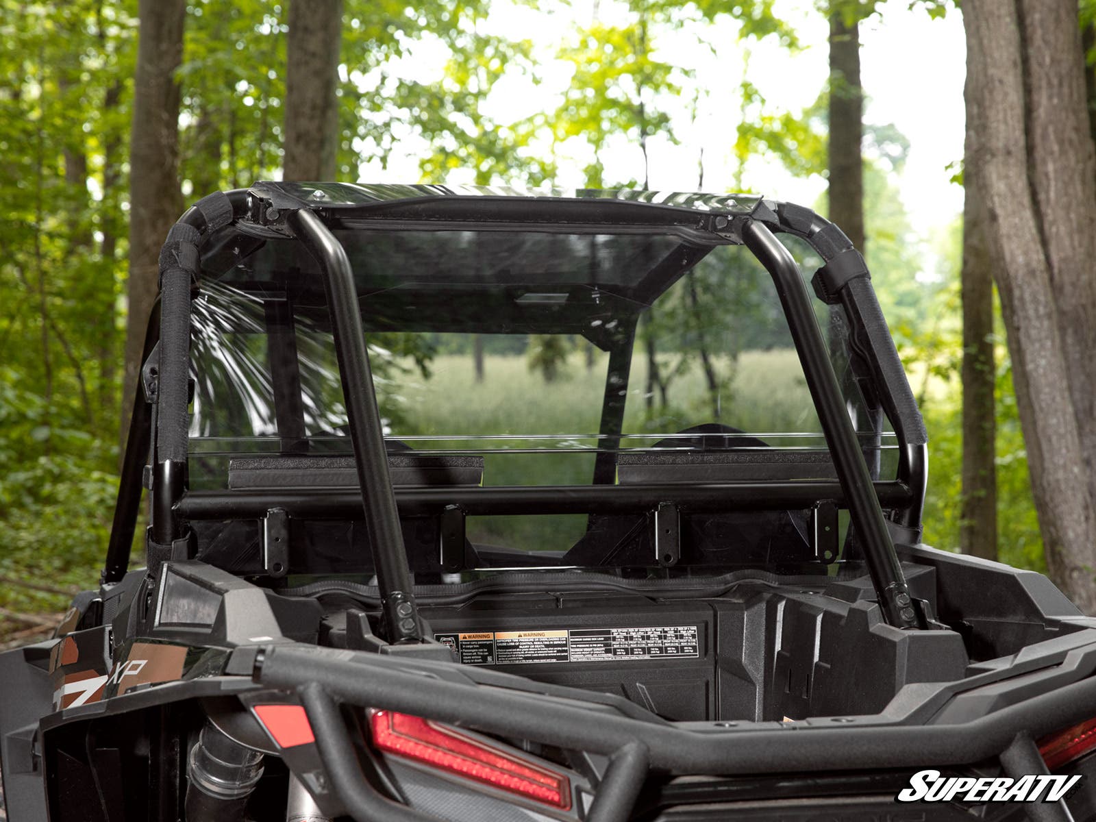 Photo of SuperATV Polaris RZR XP Turbo Rear Windshield by SuperATV - Premium Windshields for UTVs / Side by Sides