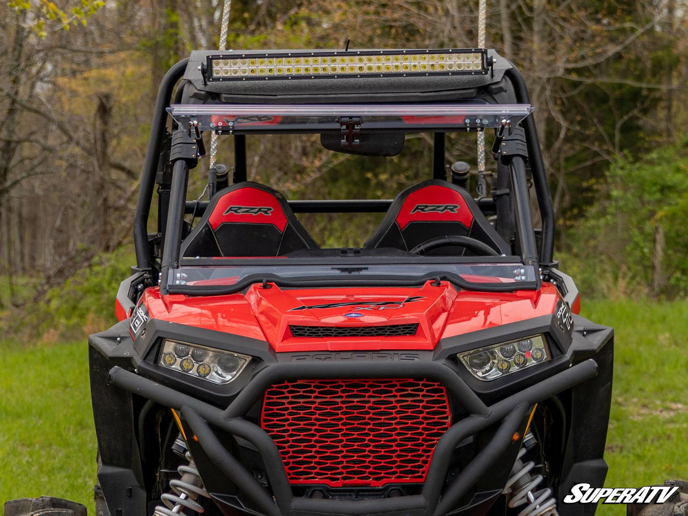 Photo of SuperATV Polaris RZR XP 1000 Scratch Resistant Flip Windshield by SuperATV - Premium Windshields for UTVs / Side by Sides