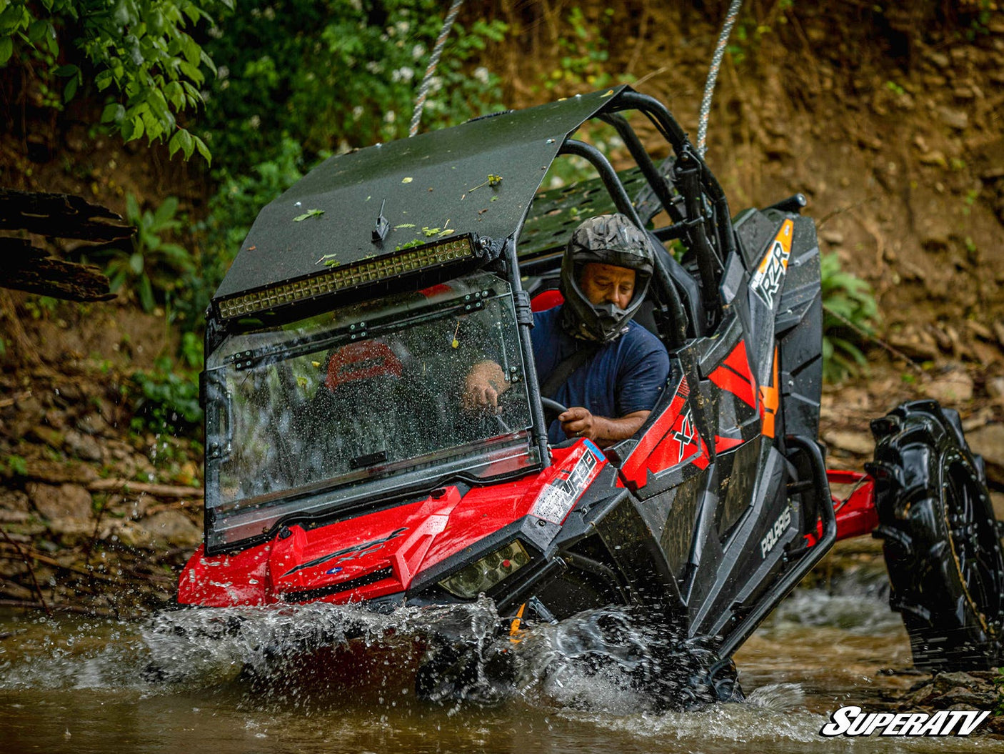 Photo of SuperATV Polaris RZR XP 1000 Scratch Resistant Flip Windshield by SuperATV - Premium Windshields for UTVs / Side by Sides