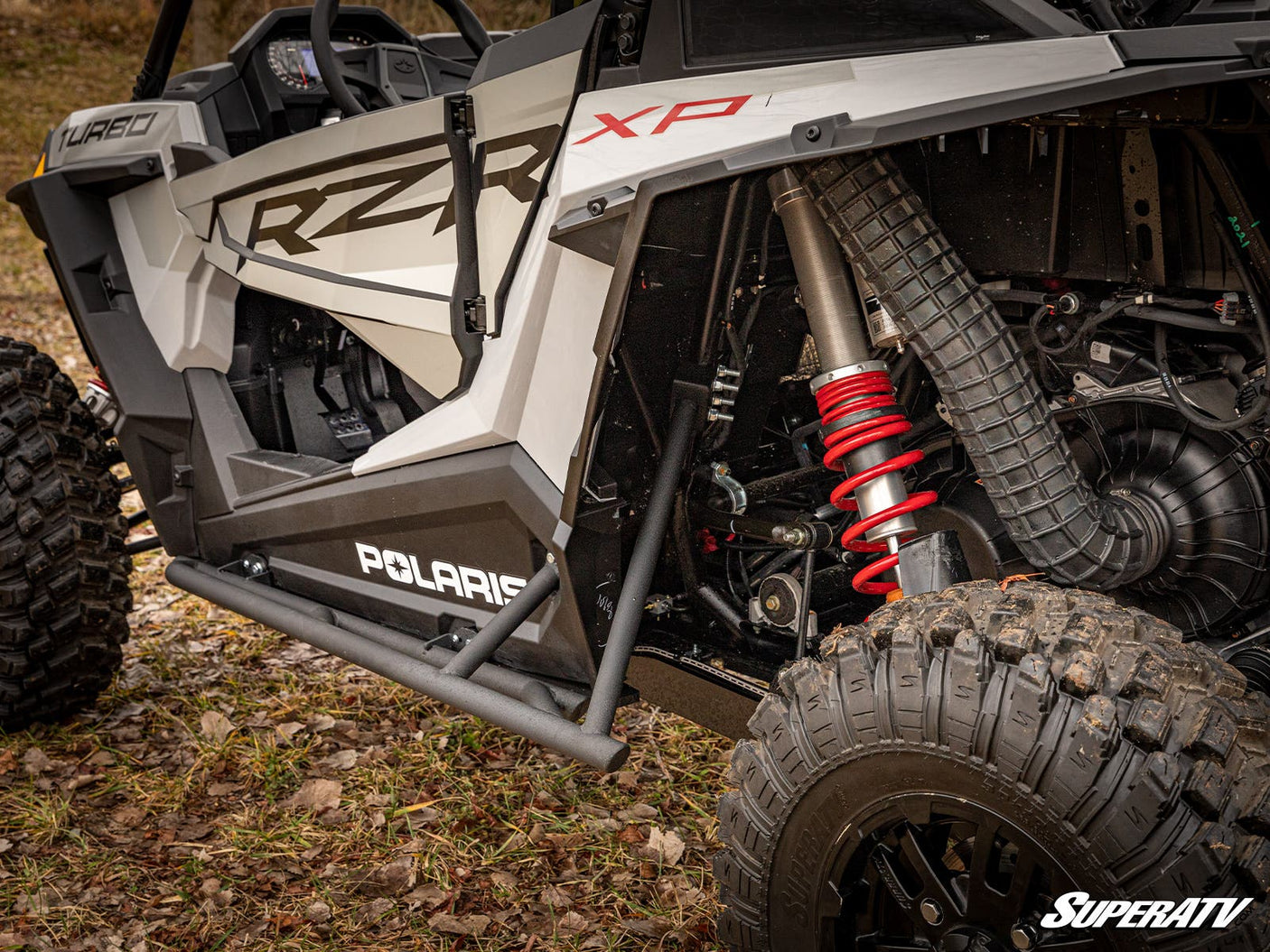 Photo of Polaris RZR XP 1000 Tree Kickers - 1.5" Steel Tubing + Rock Sliding (2014-2023) by SuperATV - Premium Nerf Bars for UTVs / Side by Sides