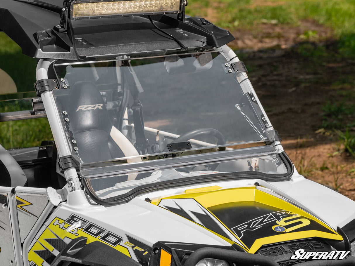 SuperATV Polaris RZR Scratch Resistant Flip Windshield