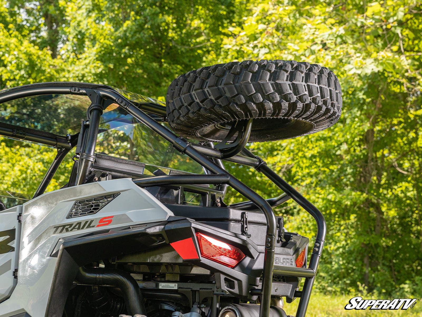 Photo of SuperATV Polaris RZR Trail S 900 Spare Tire Carrier by SuperATV - Premium Spare Tire Mounts for UTVs / Side by Sides