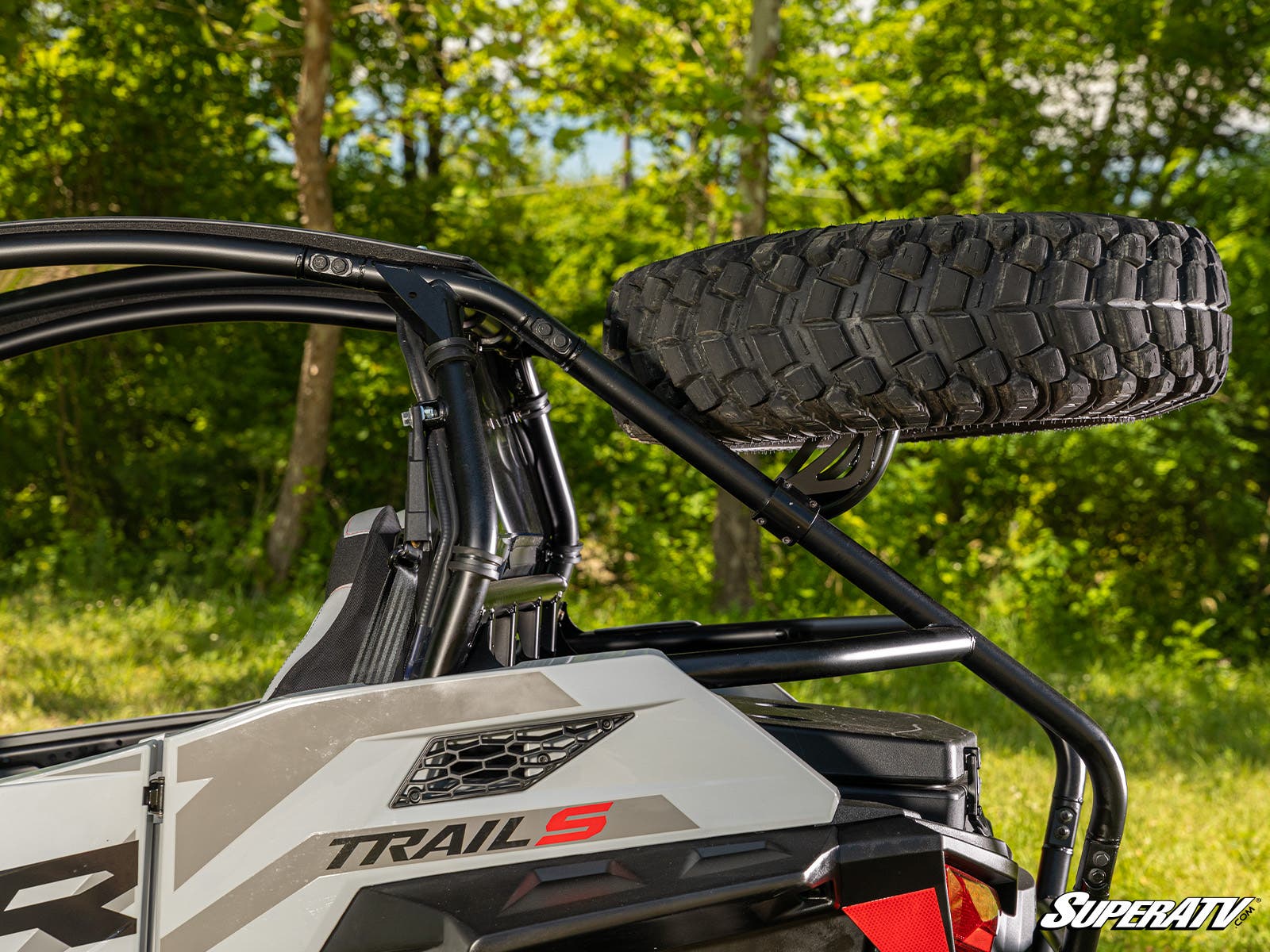 Photo of SuperATV Polaris RZR Trail 900 Spare Tire Carrier by SuperATV - Premium Spare Tire Mounts for UTVs / Side by Sides