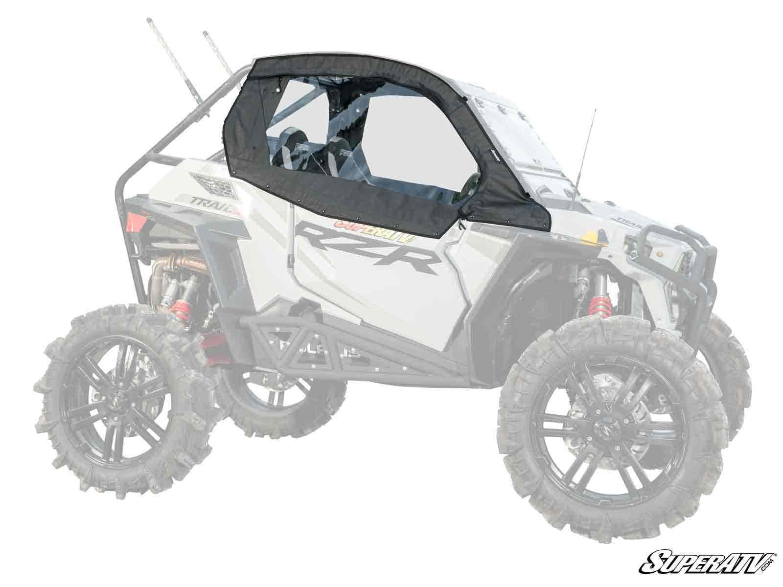 Photo of SuperATV Polaris RZR Trail S 900 Primal Soft Cab Enclosure Upper Doors by SuperATV - Premium Cab Enclosures for UTVs / Side by Sides
