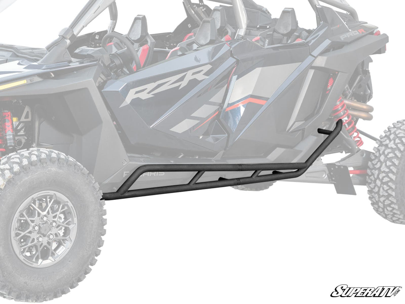 Photo of SuperATV Polaris RZR Turbo R 4 Rock Slider Nerf Bars by SuperATV - Premium Nerf Bars for UTVs / Side by Sides