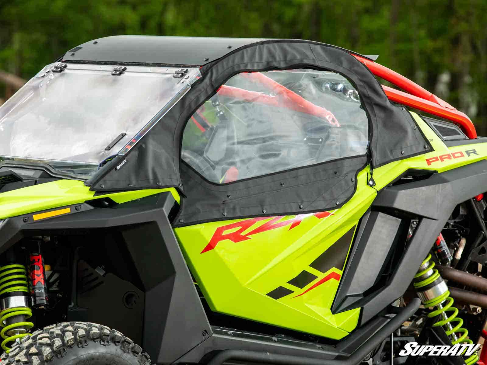 Photo of SuperATV Polaris RZR Pro R Primal Soft Cab Enclosure Upper Doors by SuperATV - Premium Doors for UTVs / Side by Sides