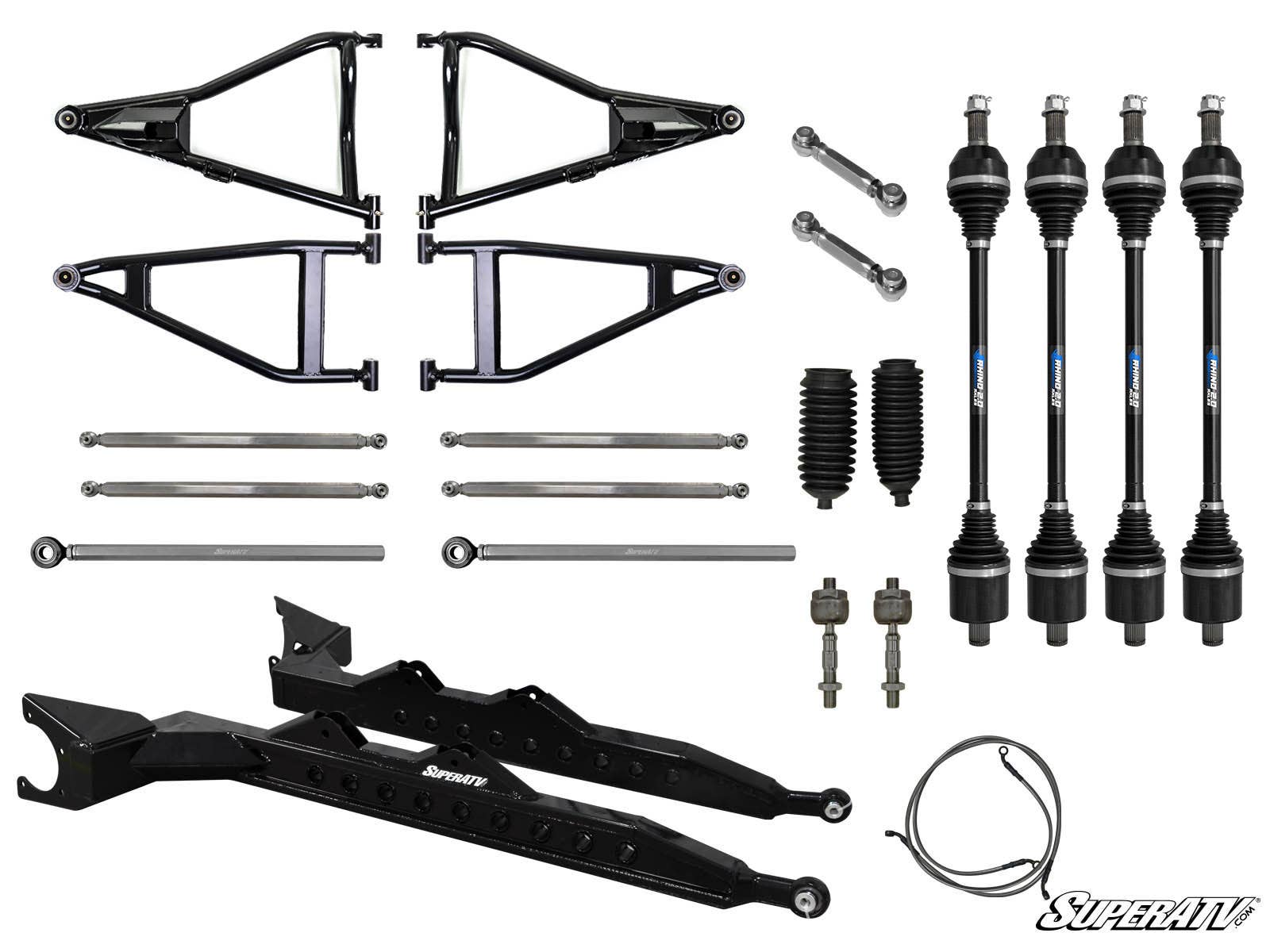 Photo of SuperATV Polaris RZR XP Turbo 3" Long Travel Kit (Chromoly Tubed) by SuperATV - Premium Long Travel Suspension Kits for UTVs / Side by Sides