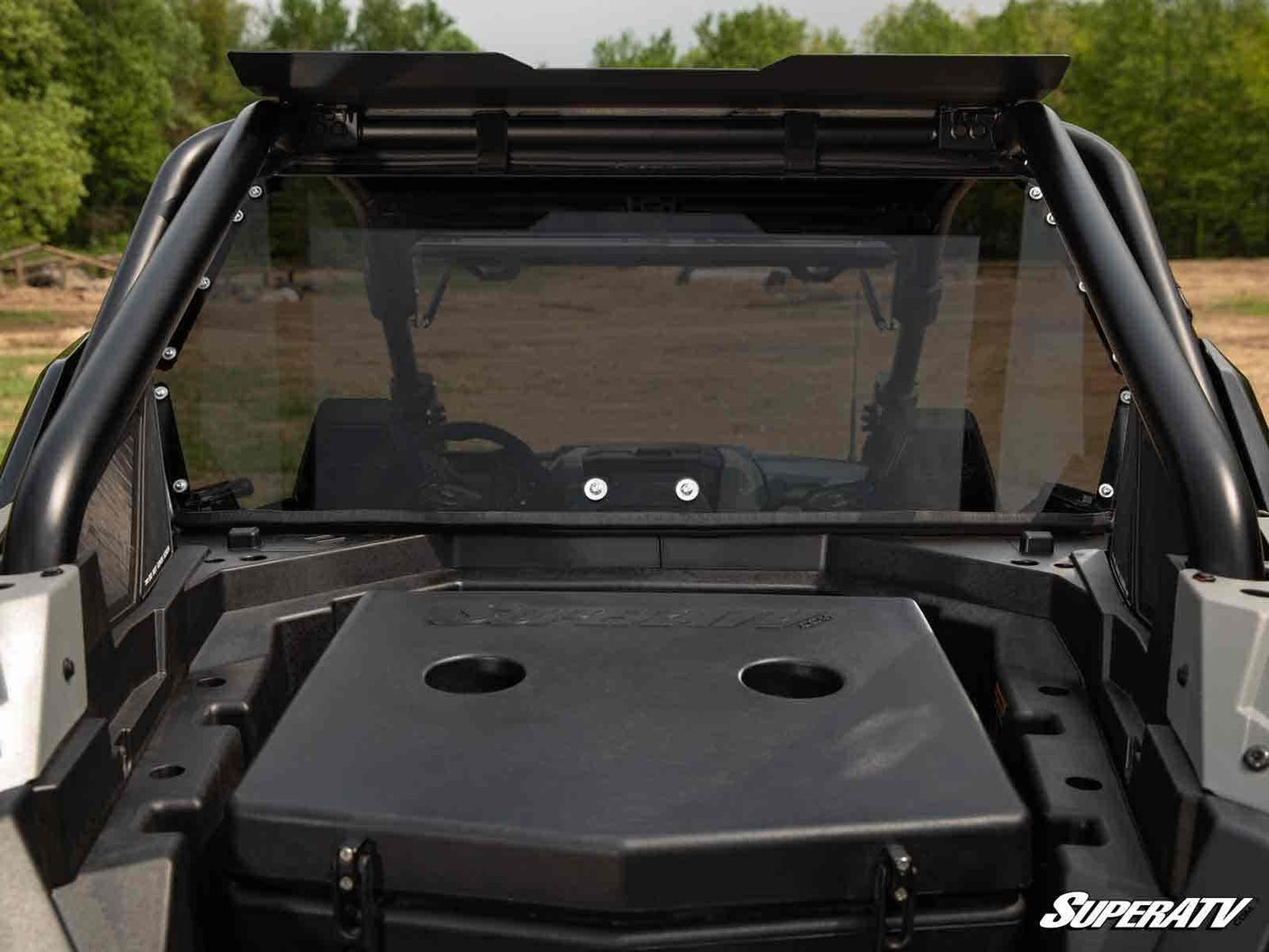 Photo of SuperATV Polaris RZR Turbo R Rear Windshield by SuperATV - Premium Windshields for UTVs / Side by Sides