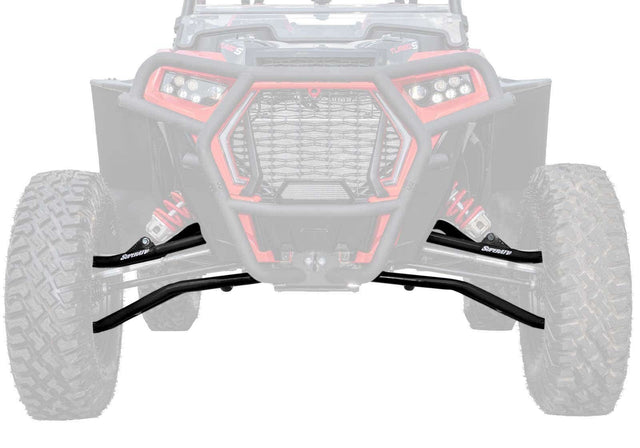 Polaris RZR Turbo S High Clearance A-Arms (Chromoly) - Keller Ball Joints - Black