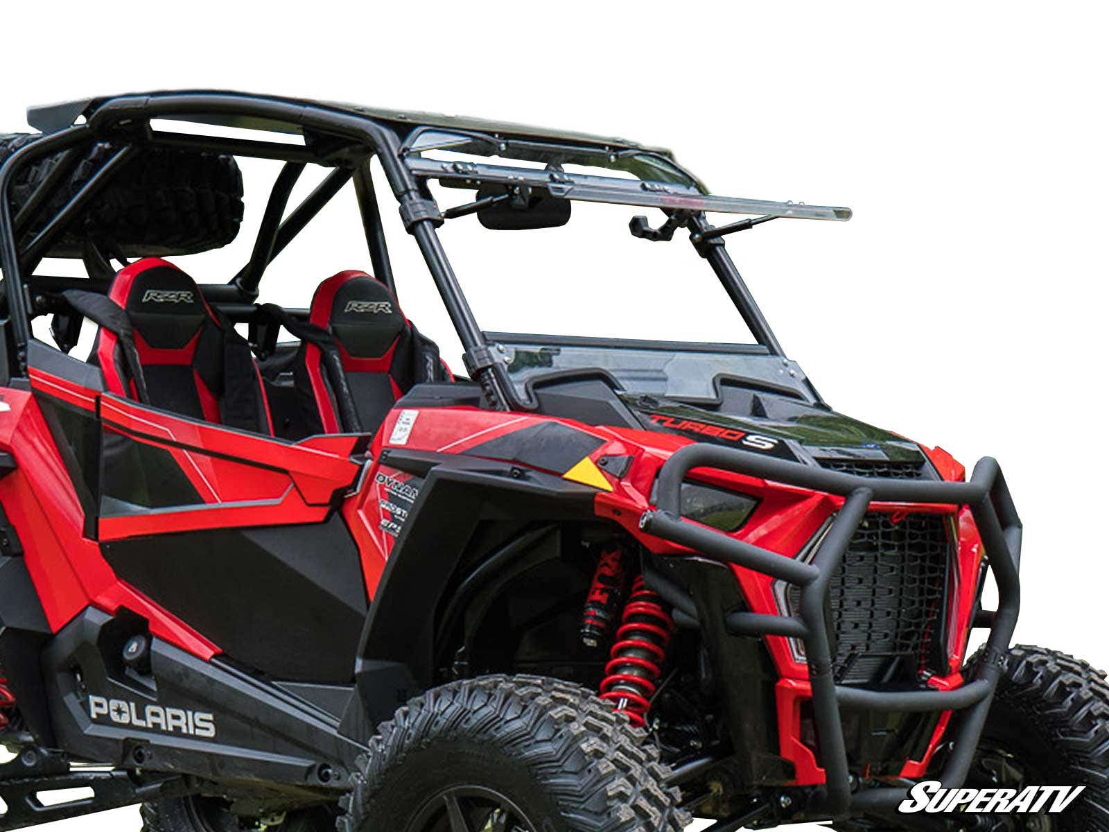 Photo of SuperATV Polaris RZR XP Turbo S Scratch Resistant Flip Windshield by SuperATV - Premium Windshields for UTVs / Side by Sides