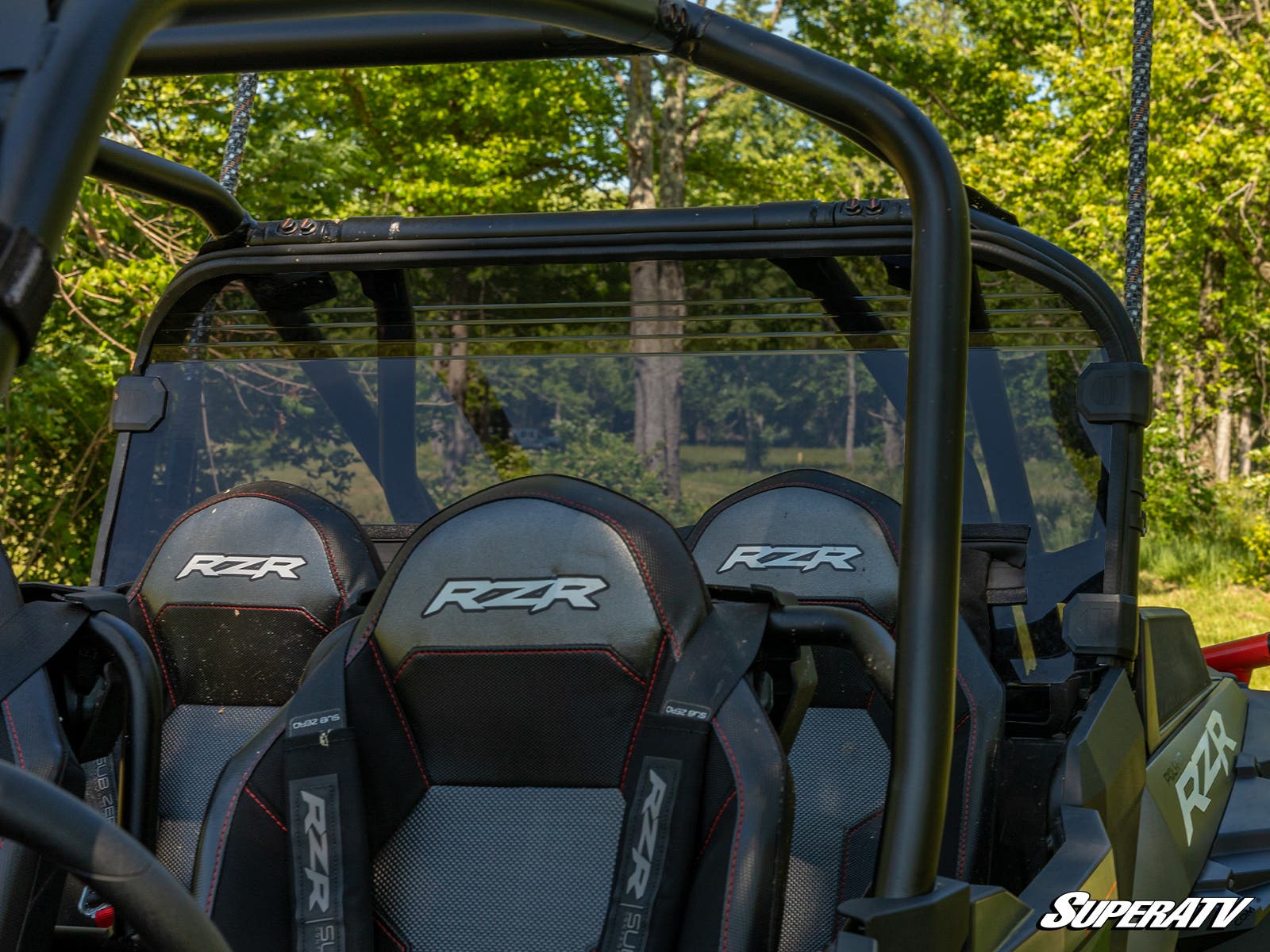 Photo of SuperATV Polaris RZR XP Turbo S Rear Windshield by SuperATV - Premium Windshields for UTVs / Side by Sides