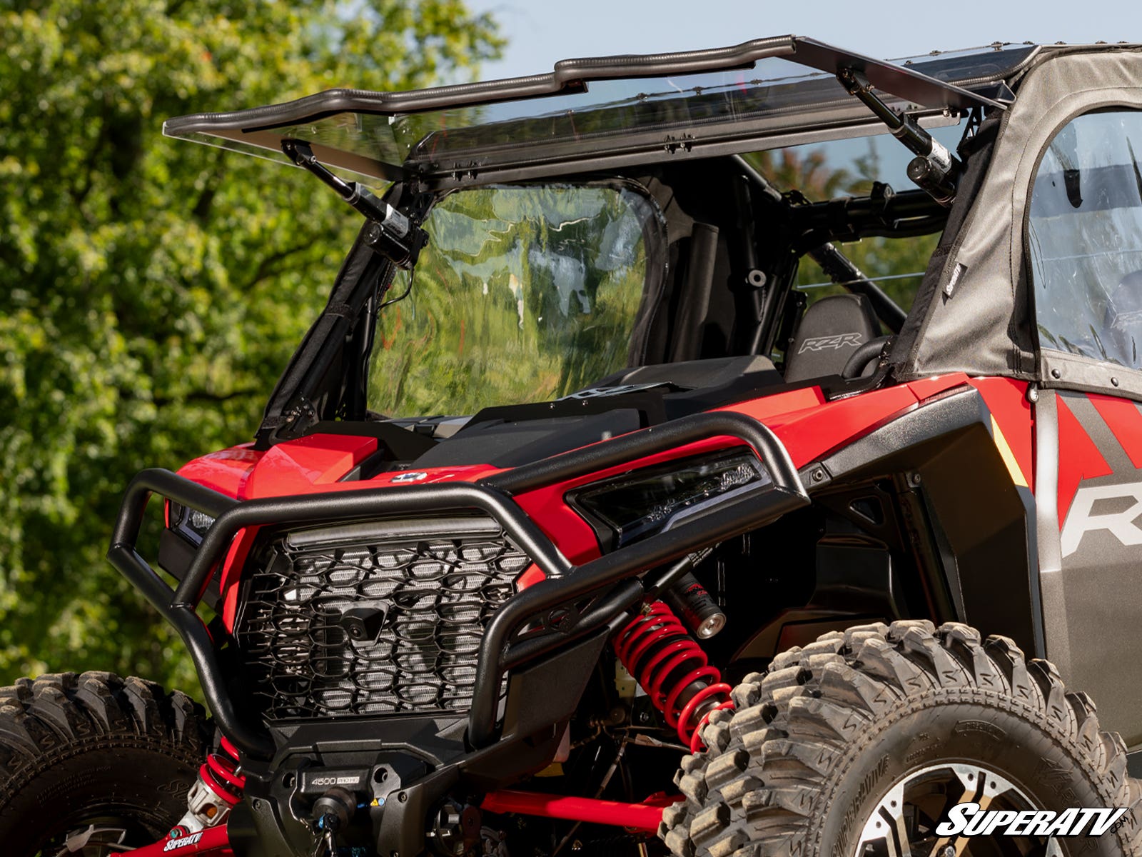 Photo of SuperATV Polaris RZR XP MaxDrive Power Flip Windshield by SuperATV - Premium Windshields for UTVs / Side by Sides
