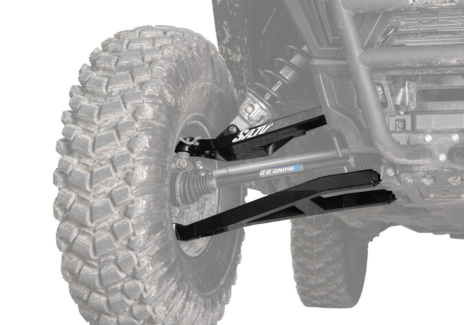 Polaris RZR XP Turbo Sidewinder A-Arms - 1.5in. Forward Offset - Black - Keller ball joints