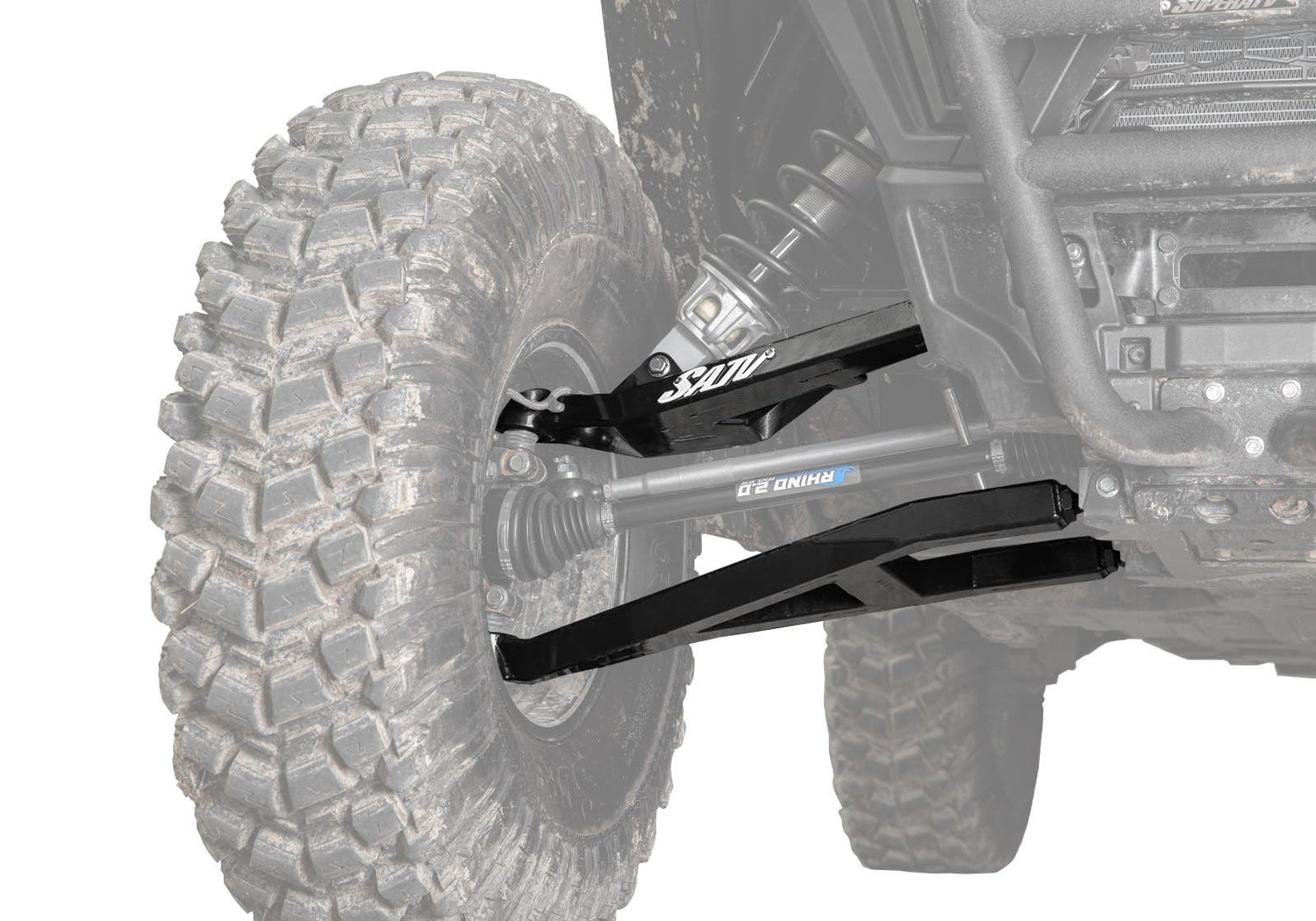 Polaris RZR XP Turbo Sidewinder A-Arms - 1.5in. Forward Offset - Black - Keller ball joints