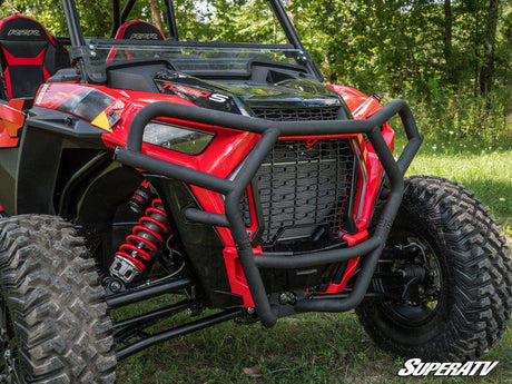 Polaris RZR XP Turbo S Front Brush Guard - Black - With Winch Mount with 4500 lb. Winch