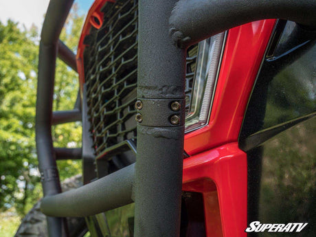Polaris RZR XP Turbo S Front Brush Guard - Black - With Winch Mount with 4500 lb. Winch