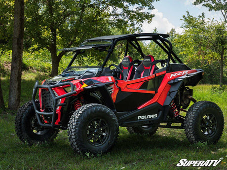 Polaris RZR XP Turbo S Front Brush Guard - Black - With Winch Mount with 4500 lb. Winch