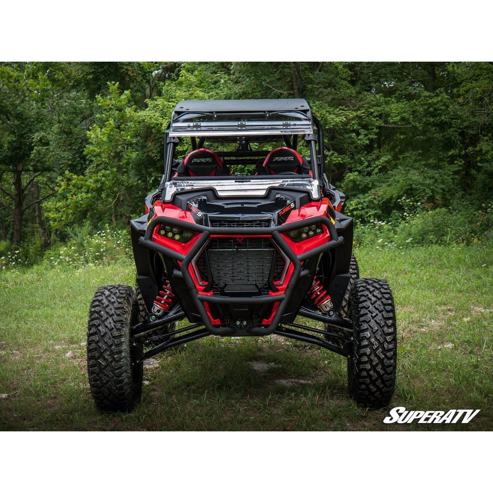 Photo of Polaris RZR Turbo S Scratch Resistant Flip Windshield by SuperATV - Premium Windshields for UTVs / Side by Sides