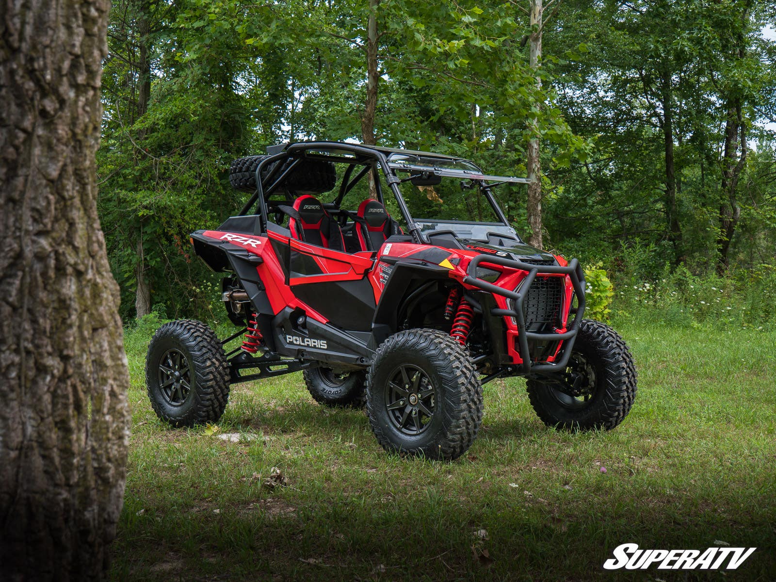 Photo of SuperATV Polaris RZR XP Turbo S Scratch Resistant Flip Windshield by SuperATV - Premium Windshields for UTVs / Side by Sides