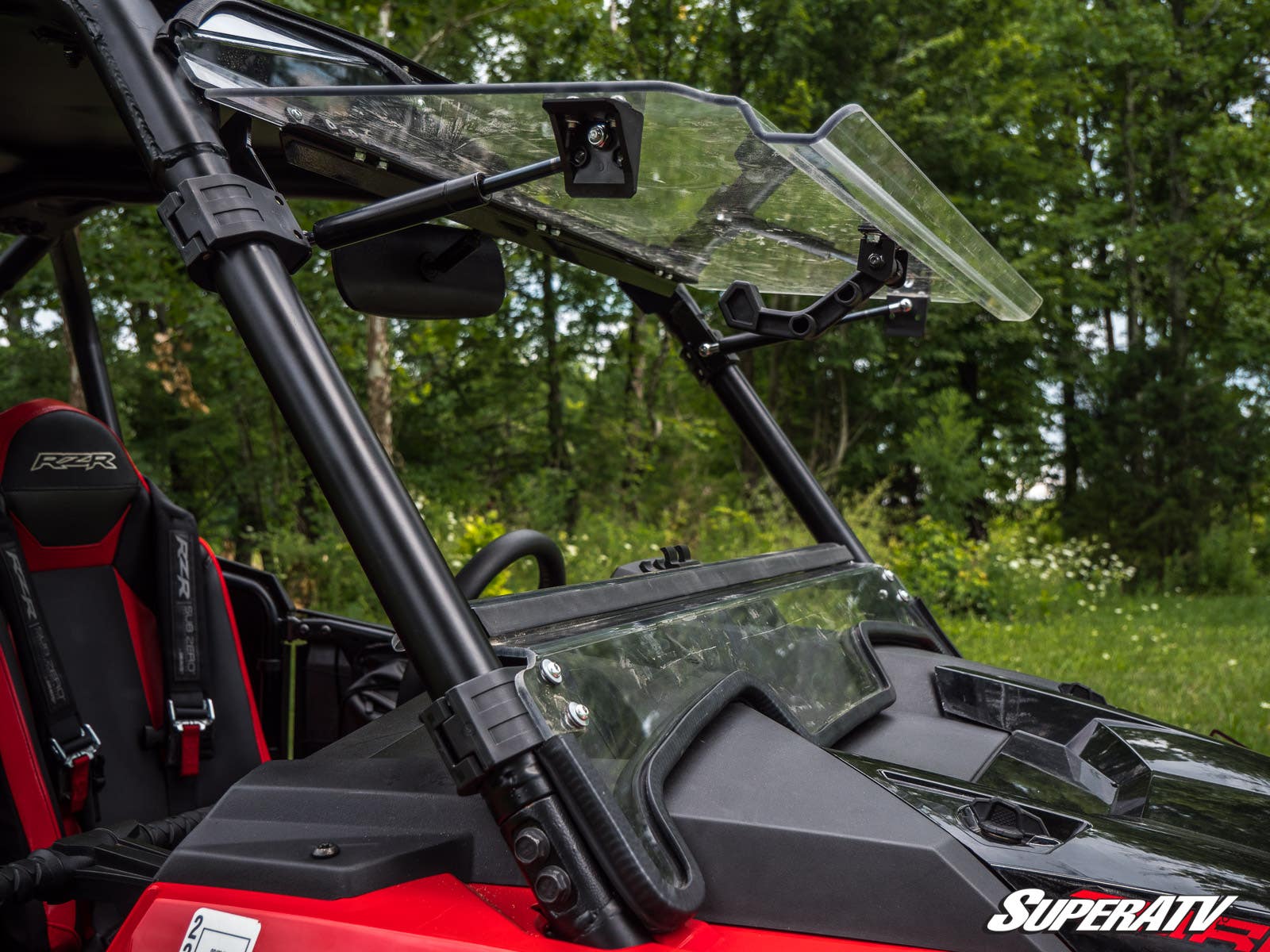 Photo of SuperATV Polaris RZR XP Turbo S Scratch Resistant Flip Windshield by SuperATV - Premium Windshields for UTVs / Side by Sides