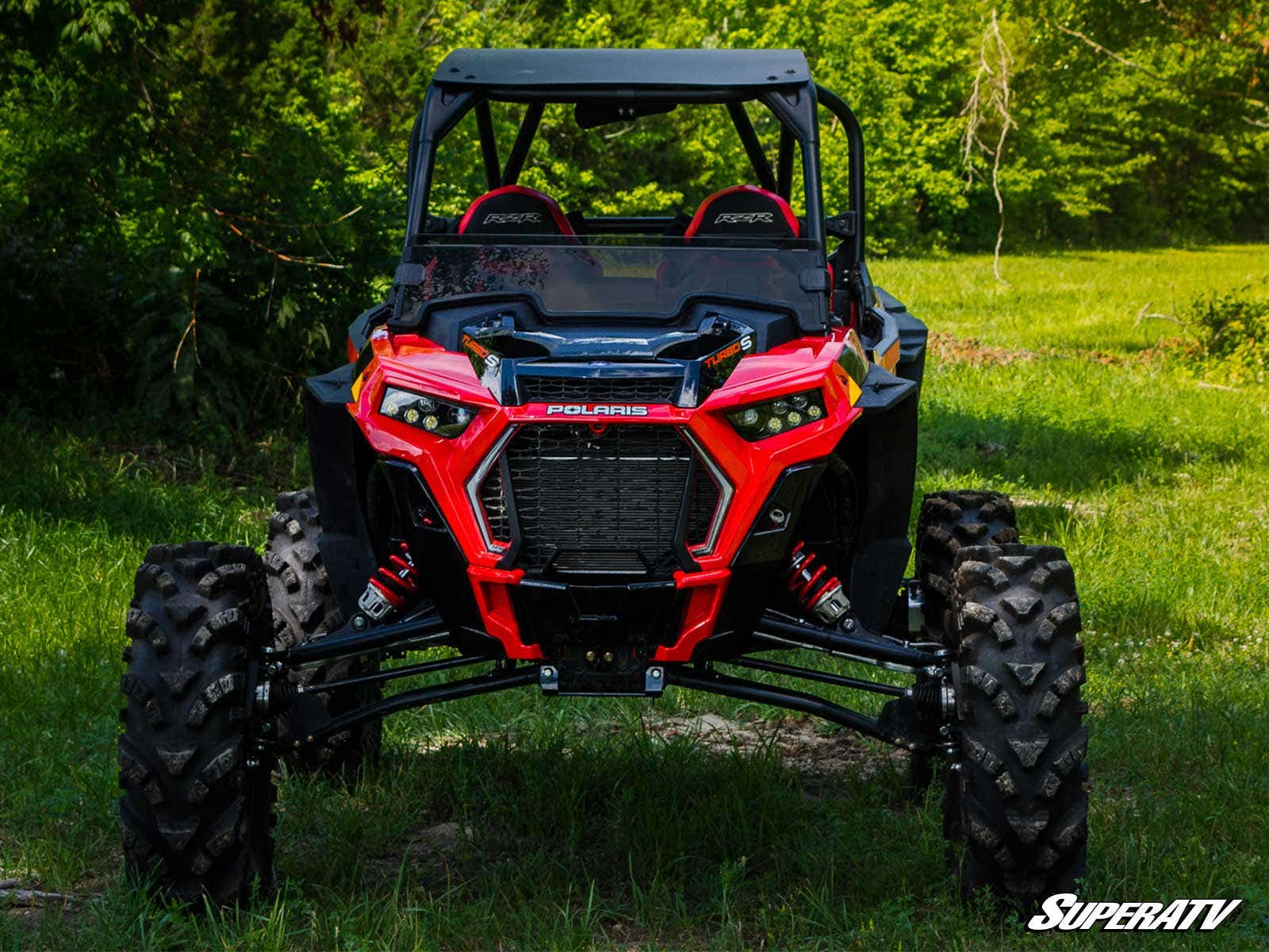 Photo of SuperATV Polaris RZR Trail 900 Scratch-Resistant Half Windshield by SuperATV - Premium Windshields for UTVs / Side by Sides