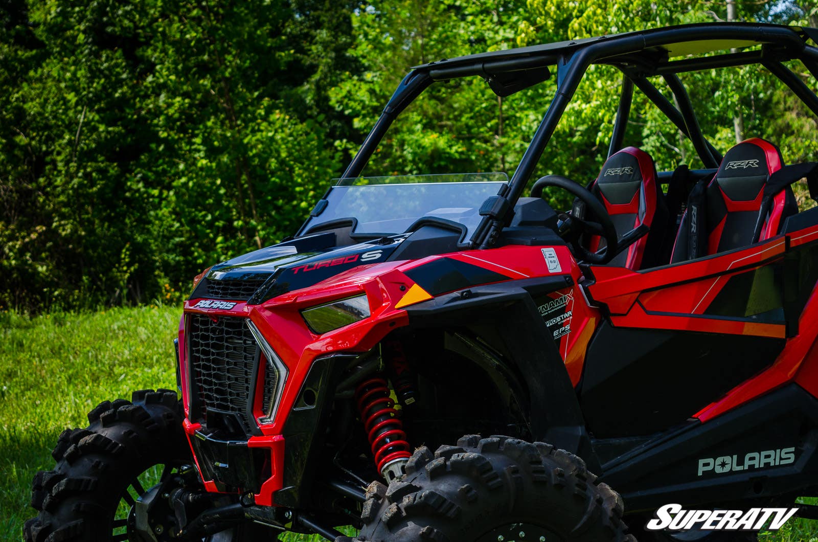 Photo of SuperATV Polaris RZR Trail S 900 Scratch-Resistant Half Windshield by SuperATV - Premium Windshields for UTVs / Side by Sides