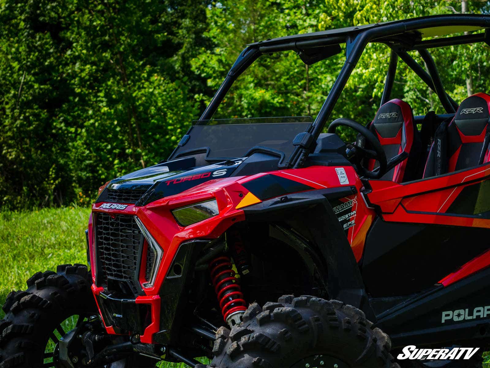 Photo of SuperATV Polaris RZR Trail S 1000 Scratch-Resistant Half Windshield by SuperATV - Premium Windshields for UTVs / Side by Sides
