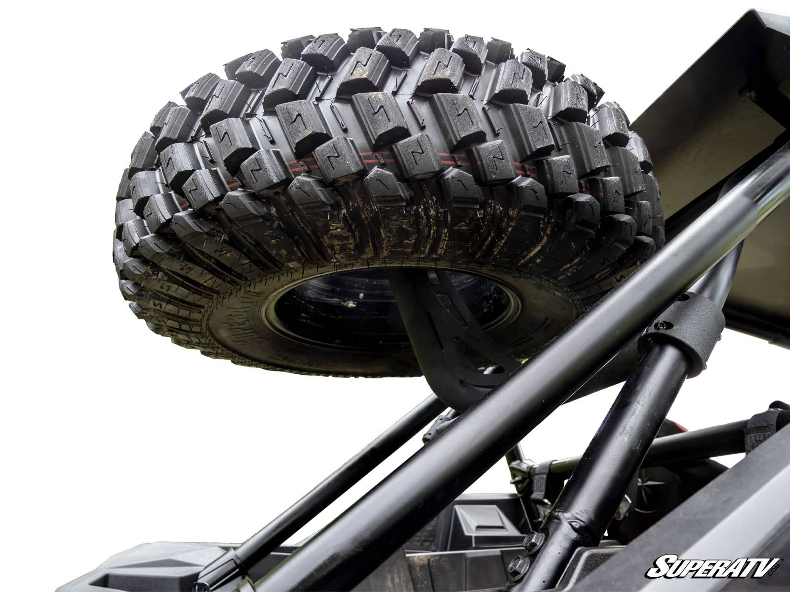 Photo of SuperATV Polaris RZR XP Turbo S Spare Tire Carrier by SuperATV - Premium Spare Tire Mounts for UTVs / Side by Sides