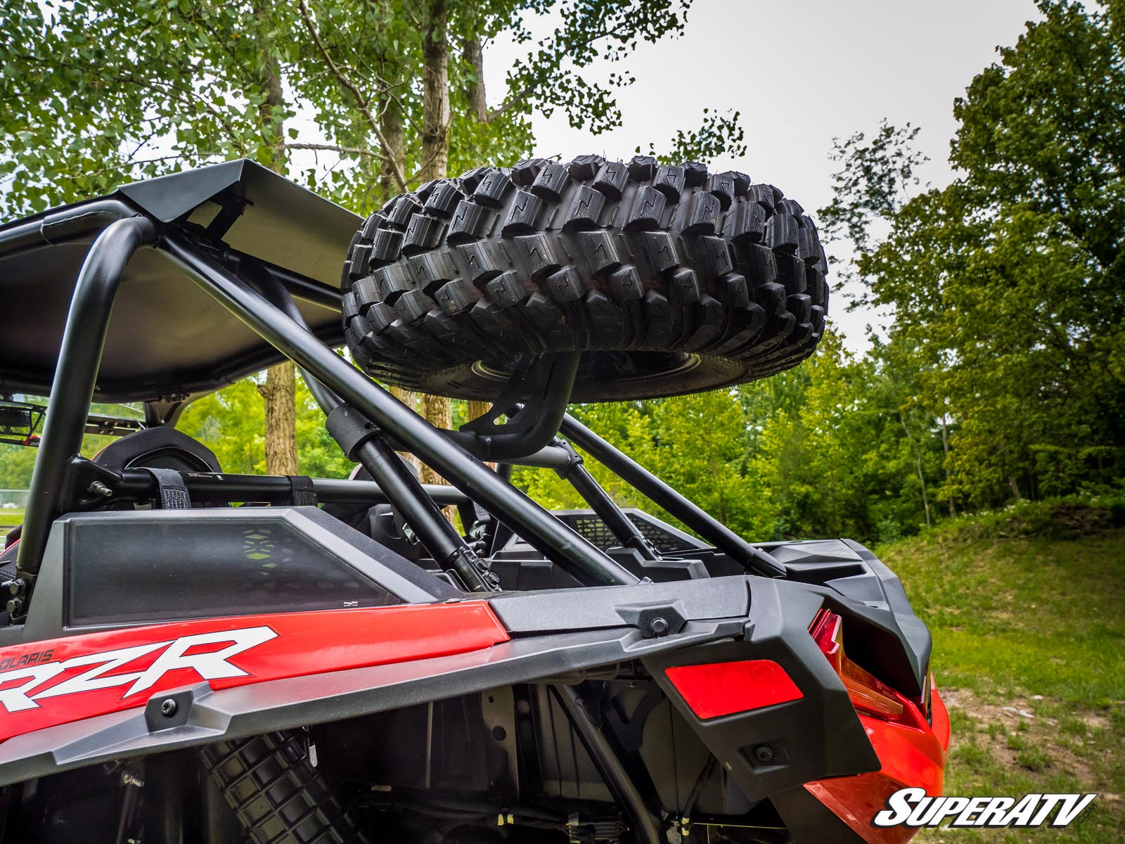 Photo of SuperATV Polaris RZR XP Turbo S Spare Tire Carrier by SuperATV - Premium Spare Tire Mounts for UTVs / Side by Sides