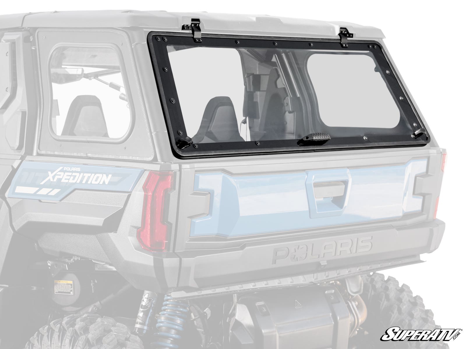 Photo of SuperATV Polaris Xpedition ADV Rear Flip Windshield by SuperATV - Premium Windshields for UTVs / Side by Sides