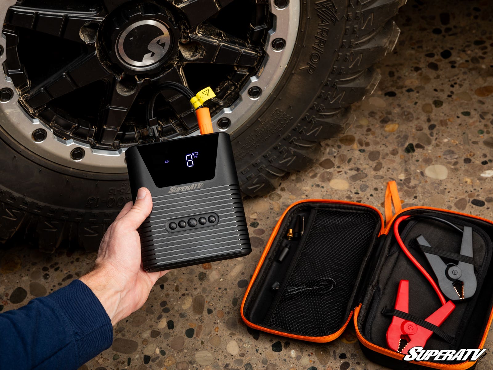 Photo of SuperATV Jump Starter with Air Compressor by SuperATV - Premium Batteries for UTVs / Side by Sides