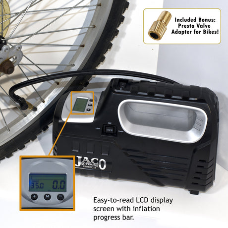 Photo of SmartPro™ 2.0 Digital Tire Inflator (AC/DC) - Automatic Portable Air Compressor - 100 PSI by JACO - Premium AC/DC Tire Inflator for UTVs / Side by Sides