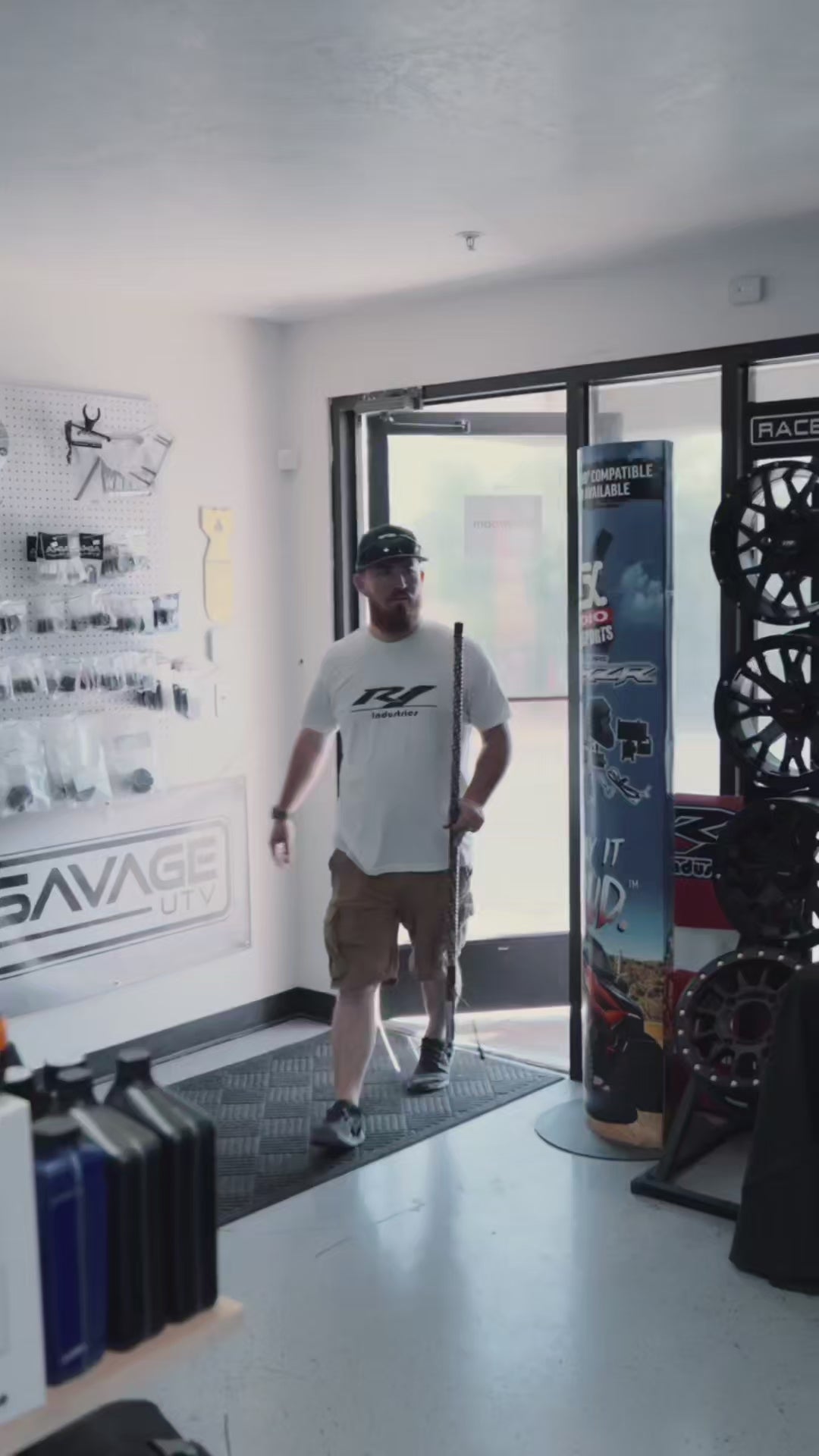R1 lifetime warranty skit — owner-selected Drive video with whip torture testing