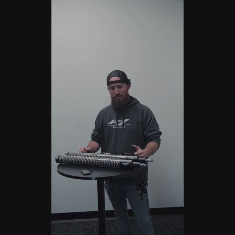 R1 Industries walkthrough of Pro Series RGBW LED whips, controls and construction