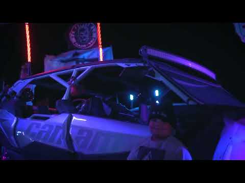 UTV night ride with R1 LED light whips