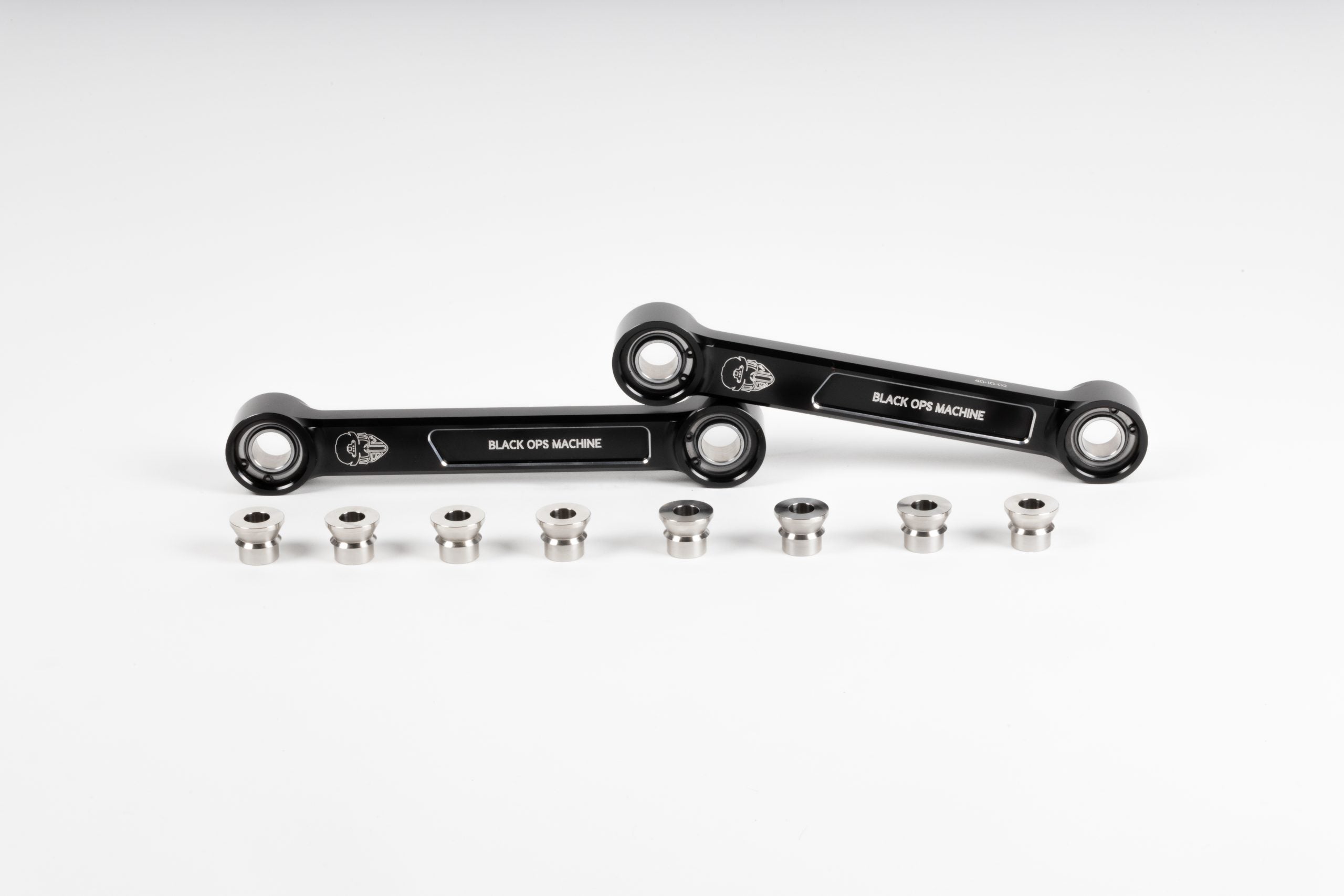 Pro R / Turbo R Front Sway Bar End Links - 6061 Aluminum + Stainless Uniballs