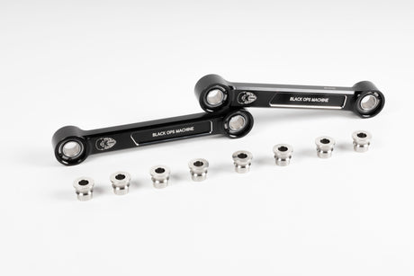 Pro R / Turbo R Front Sway Bar End Links - 6061 Aluminum + Stainless Uniballs