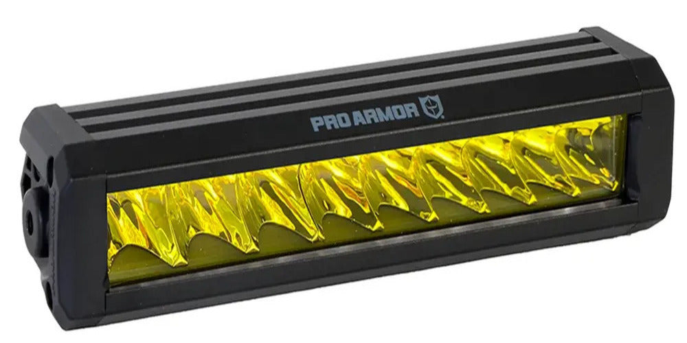 Photo of Pro Armor 11" Spot LED Single Row Lightbar - Amber by Pro Armor - Premium Light Bars for UTVs / Side by Sides