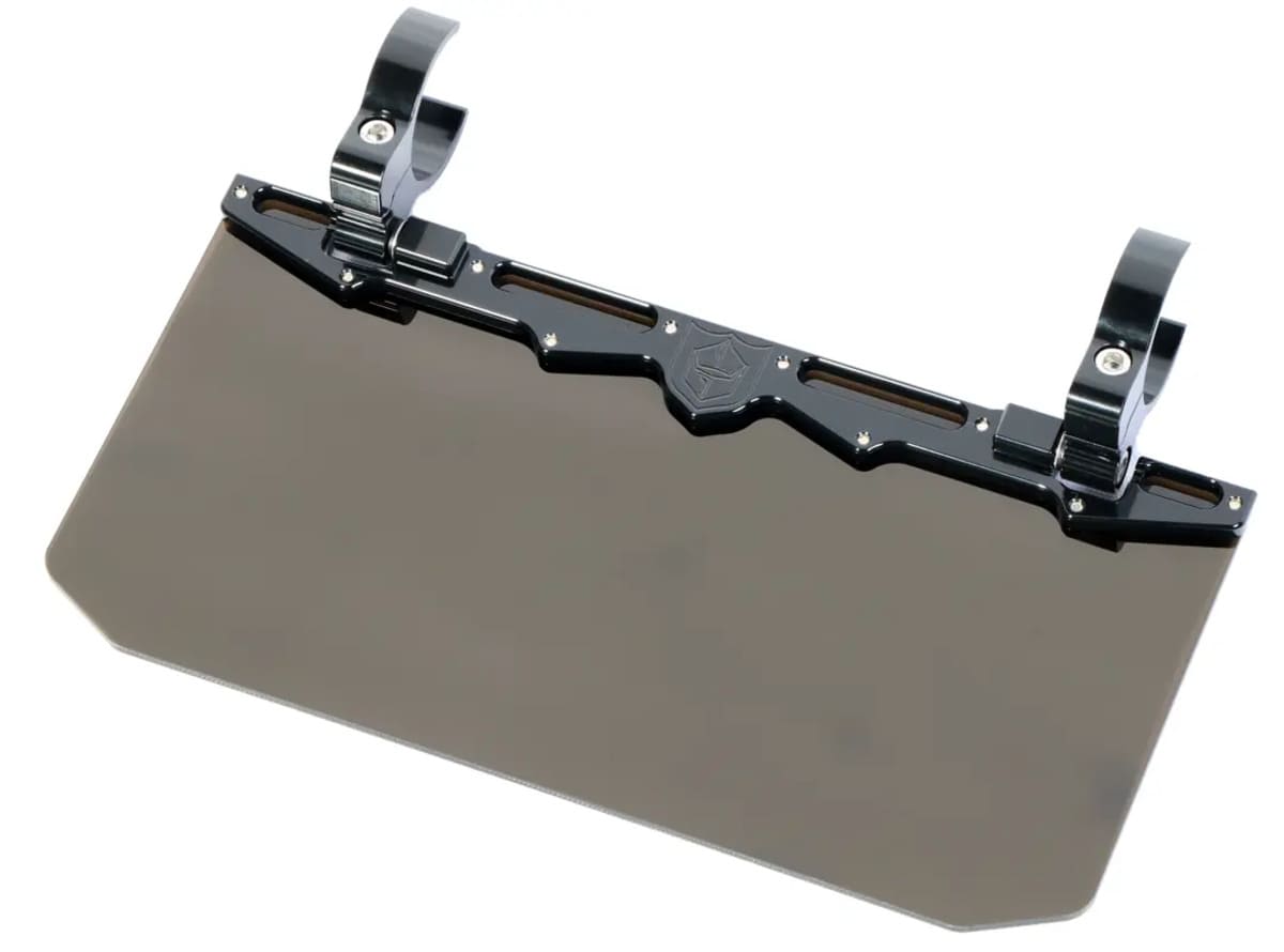 Photo of Pro Armor 12" Tinted Aluminum Visor - 1.75" Clamp by Pro Armor - Premium Mirrors for UTVs / Side by Sides