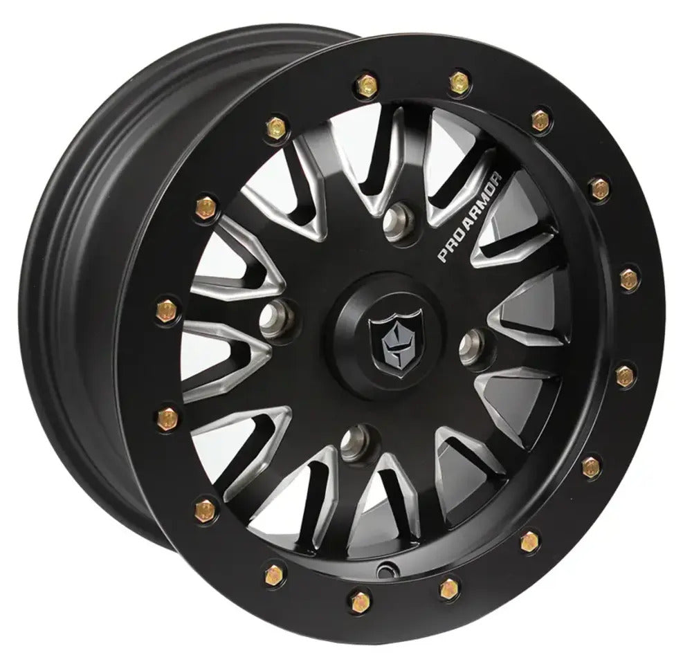 Photo of Pro Armor 4x137 Halo Milled Wheel - 15 x 7 by Pro Armor - Premium Wheels for UTVs / Side by Sides