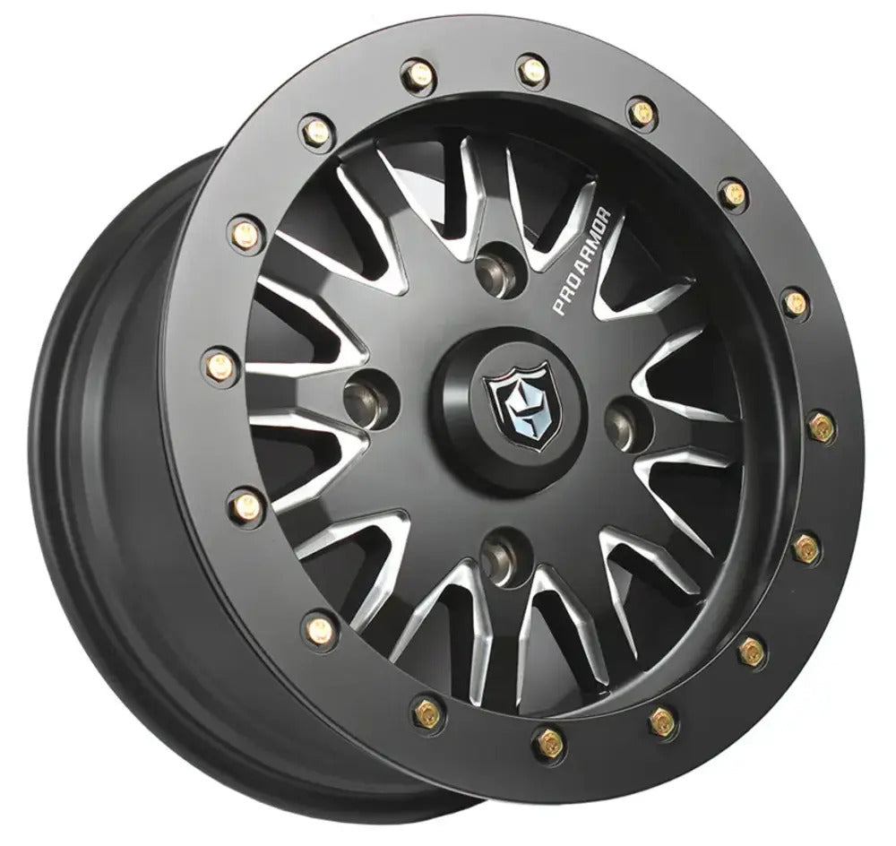 Photo of Pro Armor 4x137 Halo Milled Wheel - 15 x 7 by Pro Armor - Premium Wheels for UTVs / Side by Sides