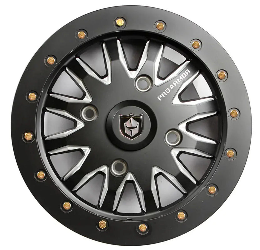 Photo of Pro Armor 4x137 Halo Milled Wheel - 15 x 7 by Pro Armor - Premium Wheels for UTVs / Side by Sides