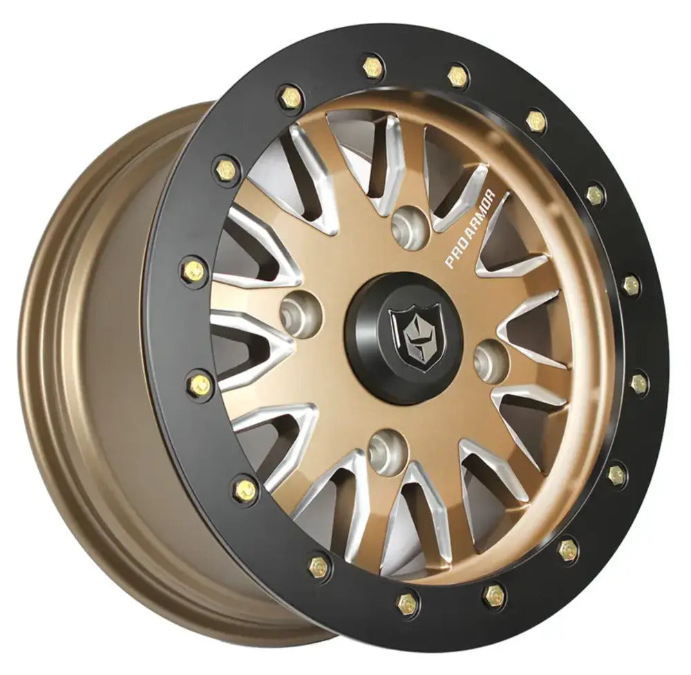 Photo of Pro Armor 4x137 Halo Milled Wheel - 15 x 7 by Pro Armor - Premium Wheels for UTVs / Side by Sides
