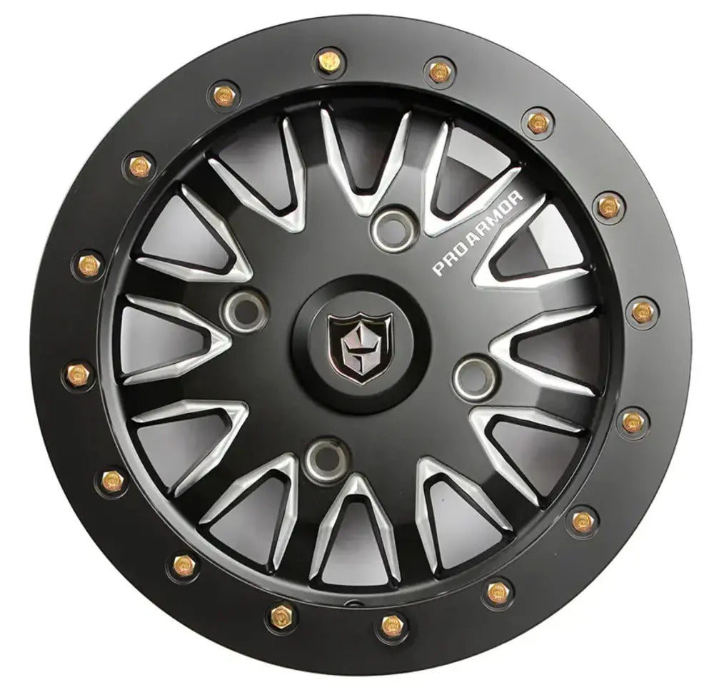 Photo of Pro Armor 4x156 Halo Milled Wheel - 15 x 7 by Pro Armor - Premium Wheels for UTVs / Side by Sides