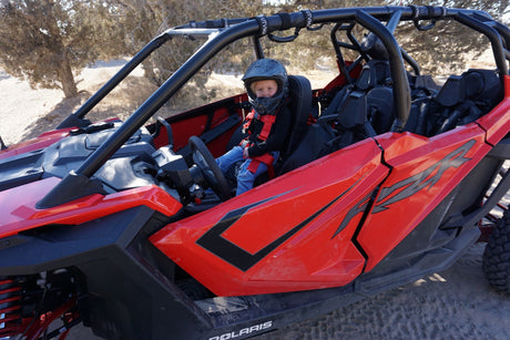 Photo of RZR 4 Turbo R Front Bump Seat (2020-2025) by UTVMA - Premium Bump Seat for UTVs / Side by Sides