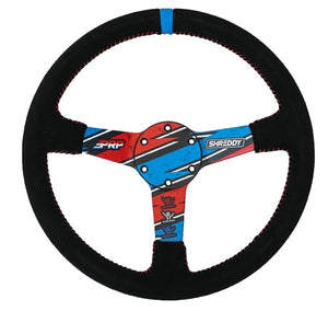 PRP X SHREDDY SHRED WHITE AND BLUE DEEP DISH STEERING WHEEL