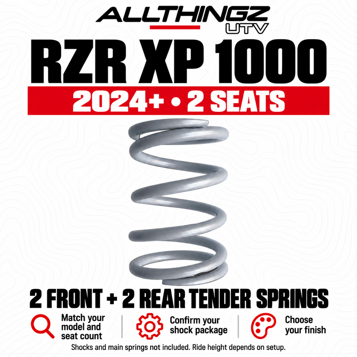 2024+ Polaris RZR XP 1000 2-Seat Tender Spring Kit — fitment and product selection details
