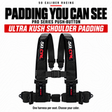 4-Point UTV Harness with Push-Button Release | 50 Caliber Racing — shoulder padding details