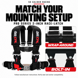 Pro Series 2" 4-Point Race-Latch UTV Harness — wrap-around and bolt-in mounting options